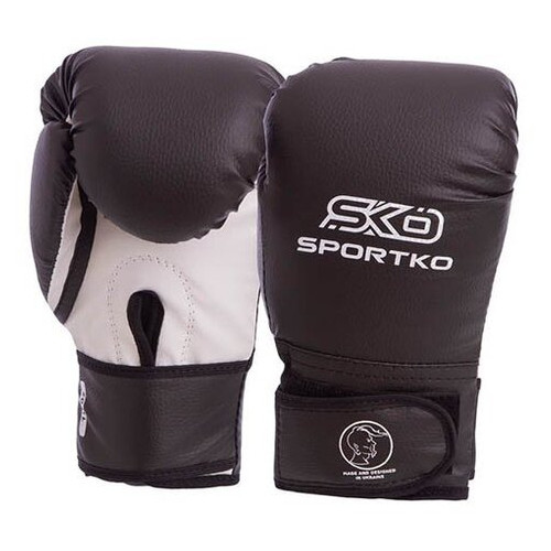 Боксерські рукавички Sportko PD-2 10oz Чорний (37451031) фото №1