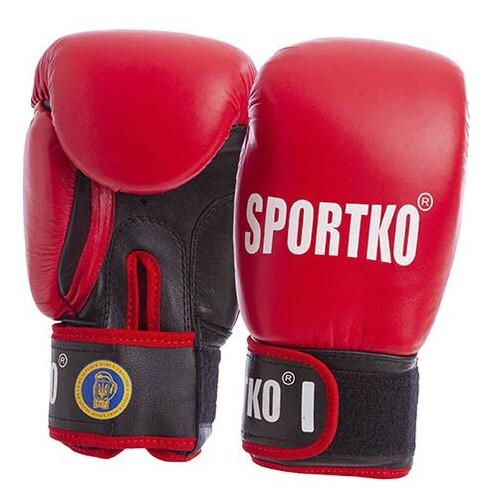 Боксерські рукавички Sportko SP-4705 10oz Червоний (37451033) фото №1
