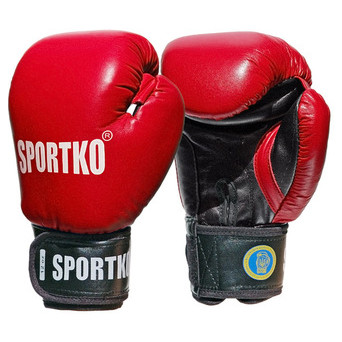 Боксерські рукавички SportKO PK1 - червоний/L (SPK1-L-2) фото №1