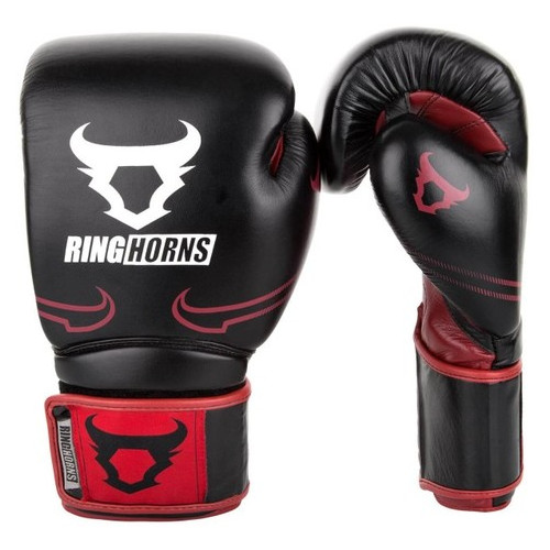 Боксерські рукавички Ringhorns Destroyer Чорні з червоним (10 oz) фото №2