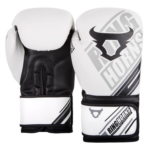 Боксерські рукавички Ringhorns Nitro Білі з чорним (10 oz) фото №1