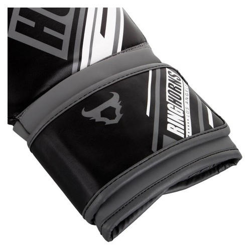 Боксерські рукавички Ringhorns Nitro Чорні з білим (10 oz) фото №4