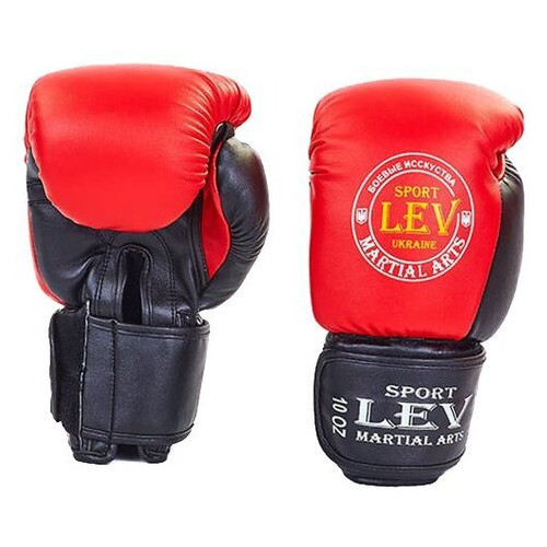 Боксерські рукавички Lev Sport LV-4280 10oz Червоно-чорний (37423005) фото №1