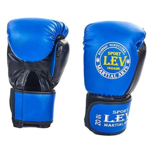 Боксерські рукавички Lev Sport LV-4280 10oz Синьо-чорний (37423005) фото №1