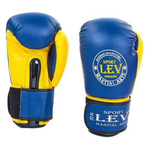 Боксерські рукавички Lev Sport LV-4281 10oz Синьо-жовтий (37423006) фото №1