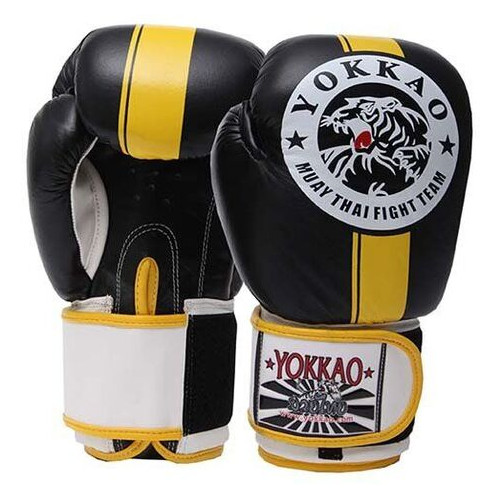 Боксерські рукавички Yokkao YK016 12oz Чорно-жовтий (37429465) фото №1