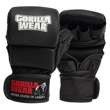 Рукавички Gorilla Wear Ely MMA Sparring Gloves S/M Чорно-білий (37369010) фото №1