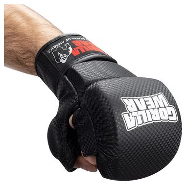 Рукавички Gorilla Wear Ely MMA Sparring Gloves S/M Чорно-білий (37369010) фото №8