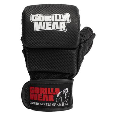 Рукавички Gorilla Wear Ely MMA Sparring Gloves S/M Чорно-білий (37369010) фото №2