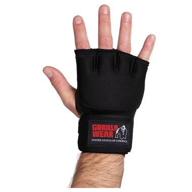 Рукавички Gorilla Wear Gel Glove Wraps S/M Чорно-білий (37369013) фото №6