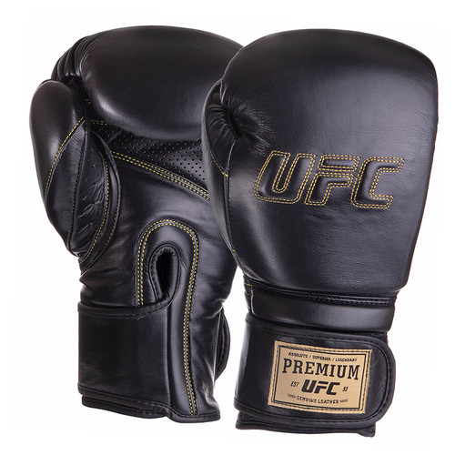Рукавички боксерські UFC Pro Prem Hook & Loop UHK-75050 16oz Чорний (37512072) фото №1