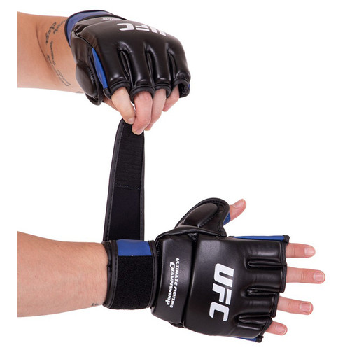 Рукавички гібридні для єдиноборств ММА UFC Rexion BO-0489 Синій (37512093) фото №1