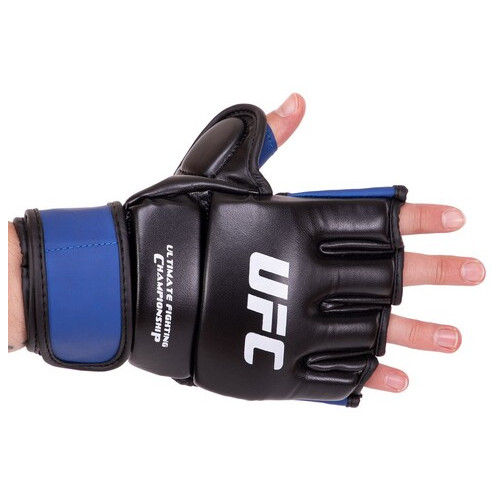 Рукавички гібридні для єдиноборств ММА UFC Rexion BO-0489 Синій (37512093) фото №2