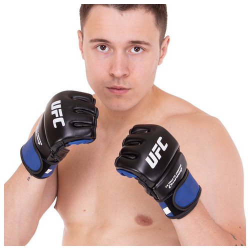 Рукавички гібридні для єдиноборств ММА UFC Rexion BO-0489 Синій (37512093) фото №4