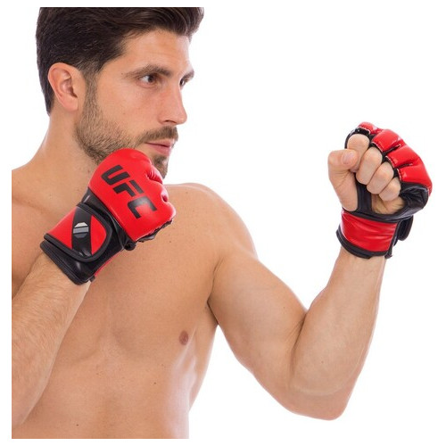 Рукавички гібридні для єдиноборств ММА UFC Contender UHK-69140 L/XL Червоний (37512094) фото №5