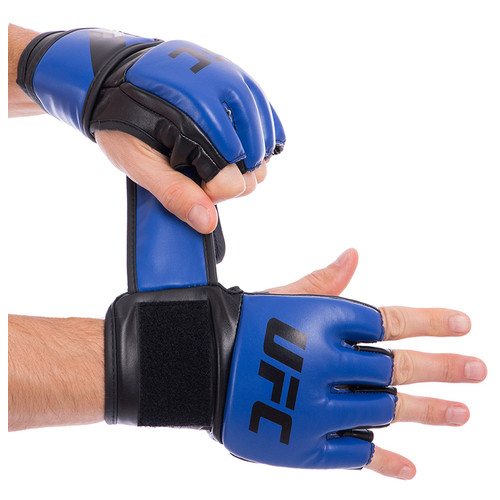 Рукавички гібридні для єдиноборств ММА UFC Contender UHK-69142 L/XL Синій (37512099) фото №1