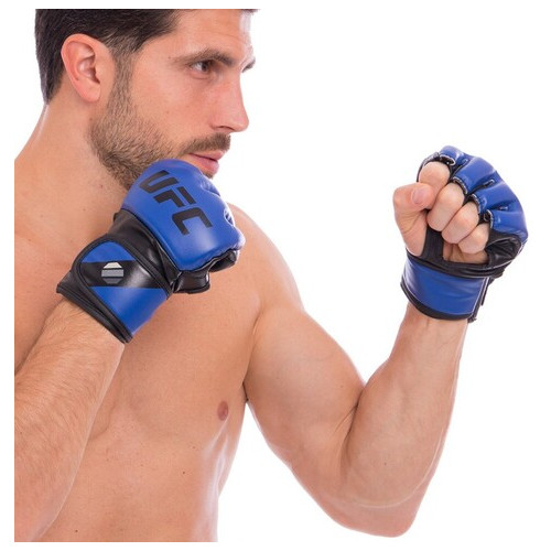 Рукавички гібридні для єдиноборств ММА UFC Contender UHK-69142 L/XL Синій (37512099) фото №5