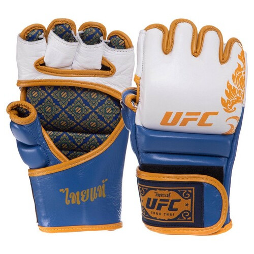 Рукавички гібридні для єдиноборств ММА UFC TrueThai UTT-75399 S/M Синьо-білий (37512102) фото №4