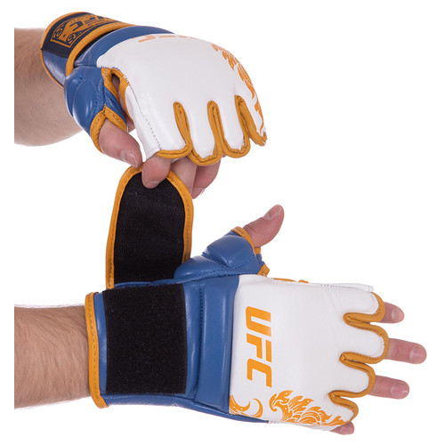 Рукавички гібридні для єдиноборств ММА UFC TrueThai UTT-75542 L/XL Синьо-білий (37512103) фото №1