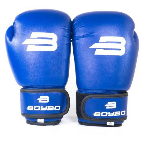 Боксерські рукавички BoyBo Basic 10 OZ иск.кожа Синій (SF1-44-10) фото №2