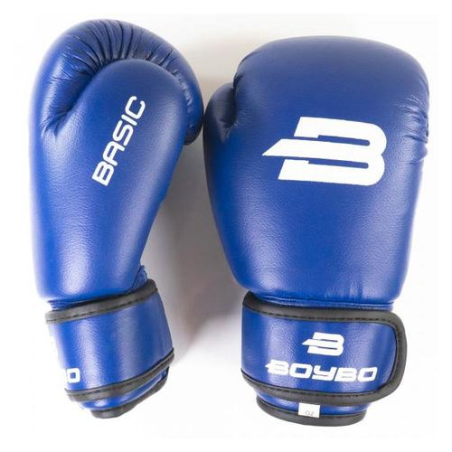 Боксерські рукавички BoyBo Basic 10 OZ иск.кожа Синій (SF1-44-10) фото №1