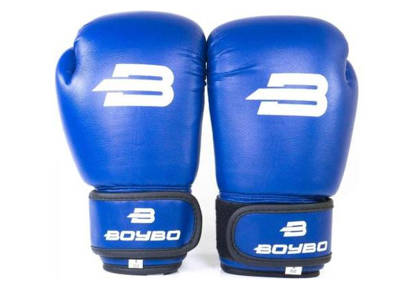 Боксерські рукавички BoyBo Basic 6 OZ иск.кожа Синій (SF1-44-06) фото №1