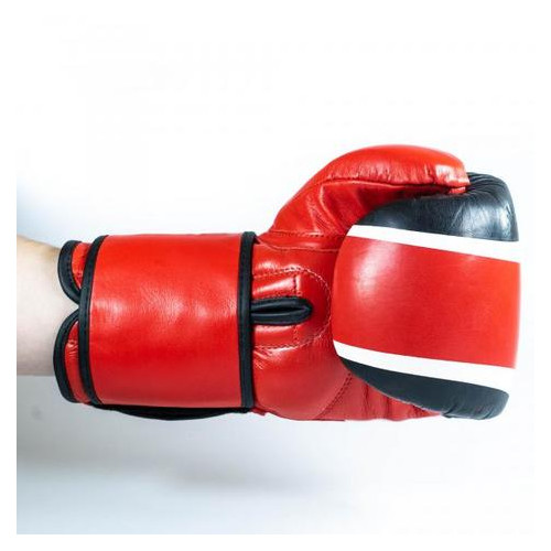 Боксерські рукавички BoyBo Elite 10 OZ нат.кожа Червоний (SF3-33-10) фото №2