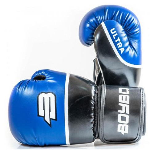 Боксерські рукавички BoyBo Ultra 10 OZ иск.кожа Синій (SF5-44-10) фото №4