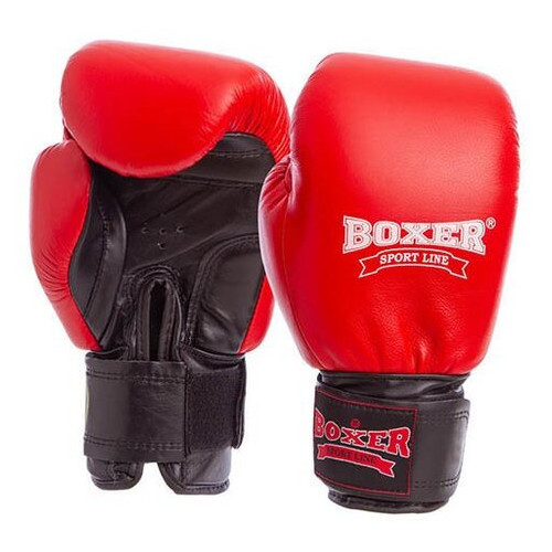 Боксерські рукавички Boxer Profi 2001 10oz Червоно-чорний (37429460) фото №1