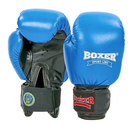 Боксерські рукавички Boxer Profi 2001 10oz Синьо-чорний (37429460) фото №1