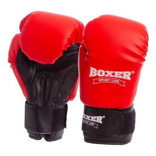 Боксерські рукавички Boxer Еліт 2022 10oz Червоно-чорний (37429459) фото №1