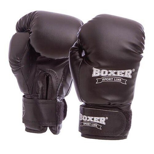 Боксерські рукавички Boxer Еліт 2022 12oz Чорний (37429459) фото №1