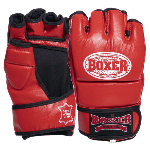 Рукавички для змішаних єдиноборств MMA Boxer 5020 XL Червоний (37588009) фото №6