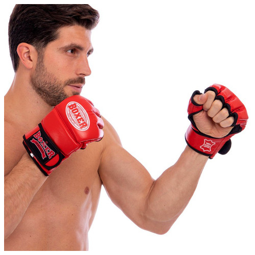 Рукавички для змішаних єдиноборств MMA Boxer 5020 XL Червоний (37588009) фото №5