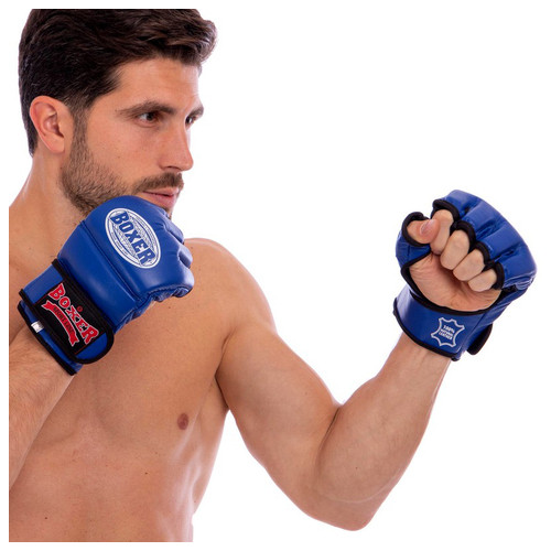 Рукавички для змішаних єдиноборств MMA Boxer 5020 XL Синій (37588009) фото №5