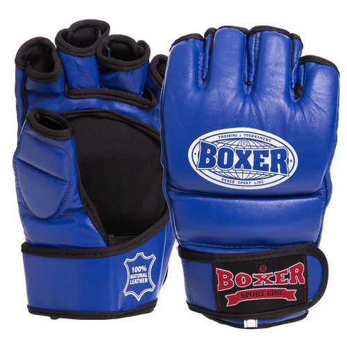 Рукавички для змішаних єдиноборств MMA Boxer 5020 XL Синій (37588009) фото №6