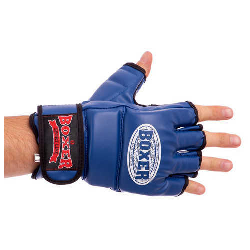 Рукавички для змішаних єдиноборств MMA Boxer 5021 M Синій (37588007) фото №2