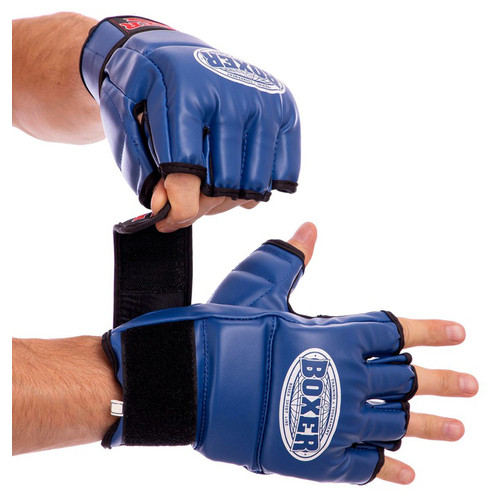 Рукавички для змішаних єдиноборств MMA Boxer 5021 M Синій (37588007) фото №1