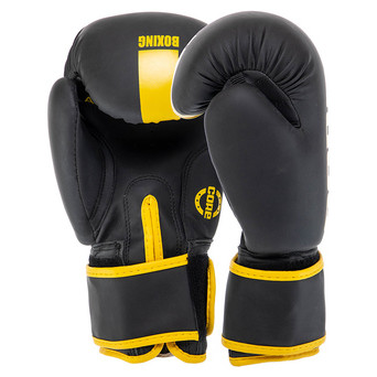 Рукавички боксерські Core BO-8540 12oz Чорно-жовтий (37568006) фото №2