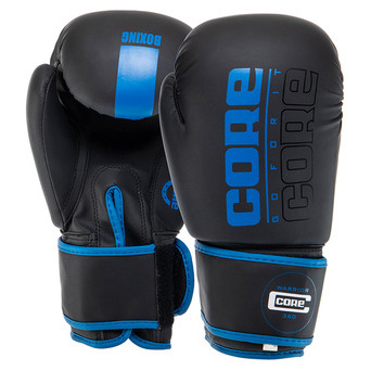 Рукавички боксерські Core BO-8540 8oz Чорно-синій (37568006) фото №1