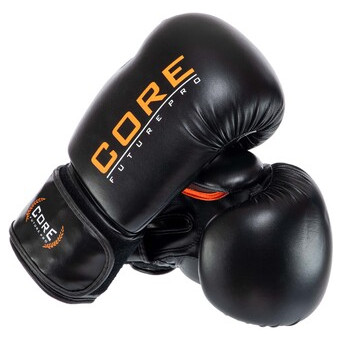 Рукавички боксерські Core BO-8541 8oz Чорно-жовтогарячий (37568007) фото №5