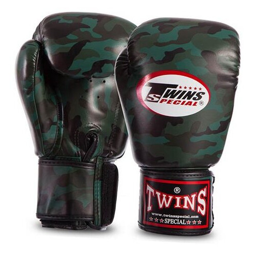 Боксерські рукавички Twins FBGVS3-ML 16oz Камуфляж темно-зелений (37426098) фото №1