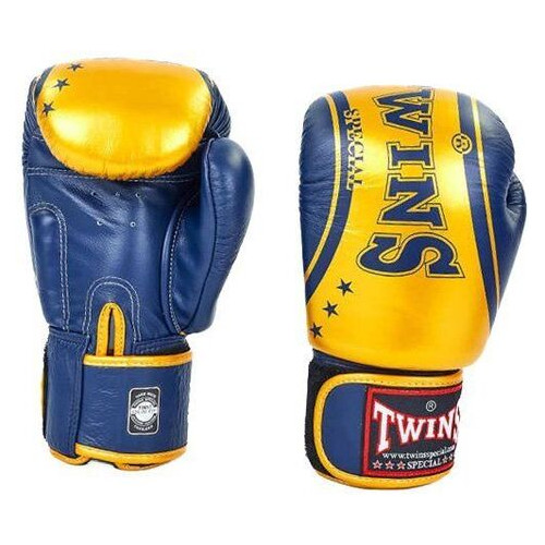 Боксерські рукавички Twins FBGV-TW4 16oz Синьо-золотий (37426048) фото №1
