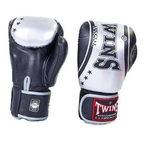 Боксерські рукавички Twins FBGV-TW4 16oz Чорно-срібний (37426048) фото №1