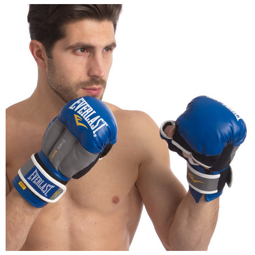 Рукавички для змішаних єдиноборств MMA FDSO ELS 0272 10oz Синьо-сірий (37508131) фото №4