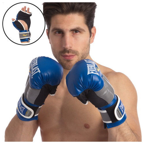Рукавички для змішаних єдиноборств MMA FDSO ELS 0272 10oz Синьо-сірий (37508131) фото №5
