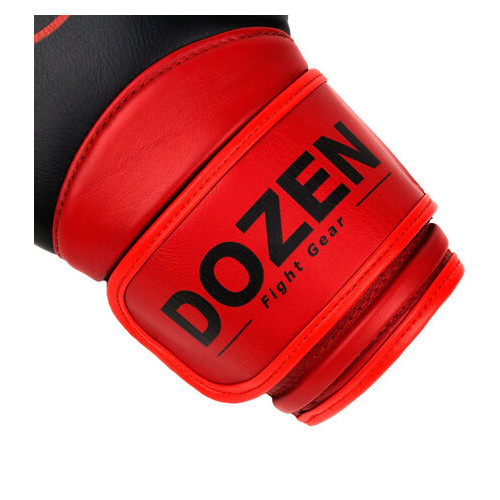 Боксерські рукавички Dozen Dual Impact Training Boxing Gloves Black/Red 12 Oz фото №7