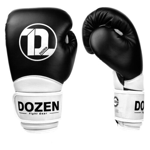 Боксерські рукавички Dozen Dual Impact Training Boxing Gloves Black/White 12 Oz фото №2