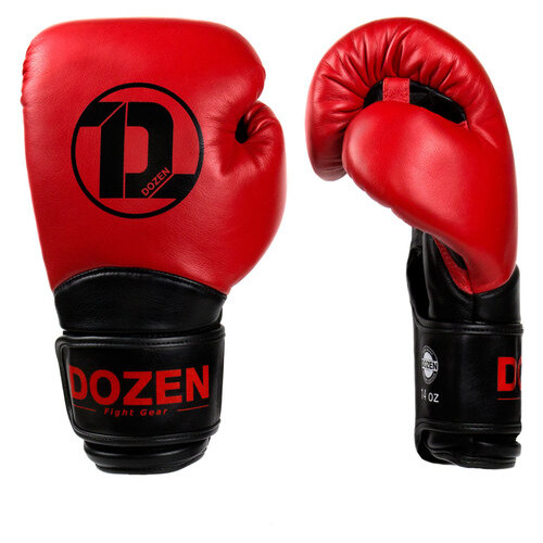Боксерські рукавички Dozen Dual Impact Training Boxing Gloves Red/Black 12 Oz фото №2