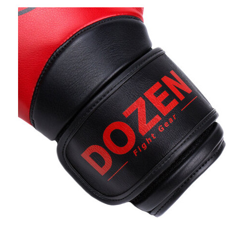 Боксерські рукавички Dozen Dual Impact Training Boxing Gloves Red/Black 12 Oz фото №7